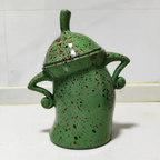 Decoratieve Opbergpot met Speels Design & Grote Capaciteit-Home & Garden-DeWoonVallei-Olijf groen-DeWoonVallei