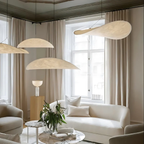 Deense Wolk Papieren Hanglamp Minimalistische Stoffen Plafondlamp voor Zachte Warme Gloed in Woon en Eetkamer-Pendant Light-DeWoonVallei-DeWoonVallei