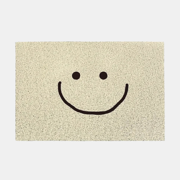 Deurmat Emoji Levendig Ontwerp met Duurzaam Polyester-Bath Mats & Rugs-DeWoonVallei-40 cm x 60 cm-Gelukkig-DeWoonVallei
