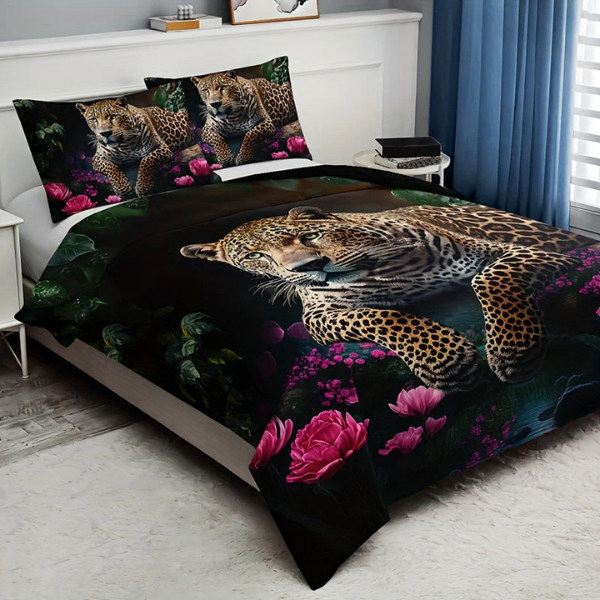 Digitale Dierenprint Beddenset Zacht, Gezellig & Stijlvol Comfort voor Elk Seizoen-Bedding-DeWoonVallei-173cm*229cm-DeWoonVallei