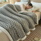 Dikke Coral Fleece Deken - Ultiem Zachte Warmte & Luxe Comfort-Home & Garden-DeWoonVallei-Grijs-Dubbel-DeWoonVallei