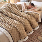 Dikke Coral Fleece Deken - Ultiem Zachte Warmte & Luxe Comfort-Home & Garden-DeWoonVallei-Koffie-Dubbel-DeWoonVallei