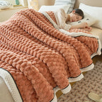 Dikke Coral Fleece Deken - Ultiem Zachte Warmte & Luxe Comfort-Home & Garden-DeWoonVallei-Oranje-Dubbel-DeWoonVallei