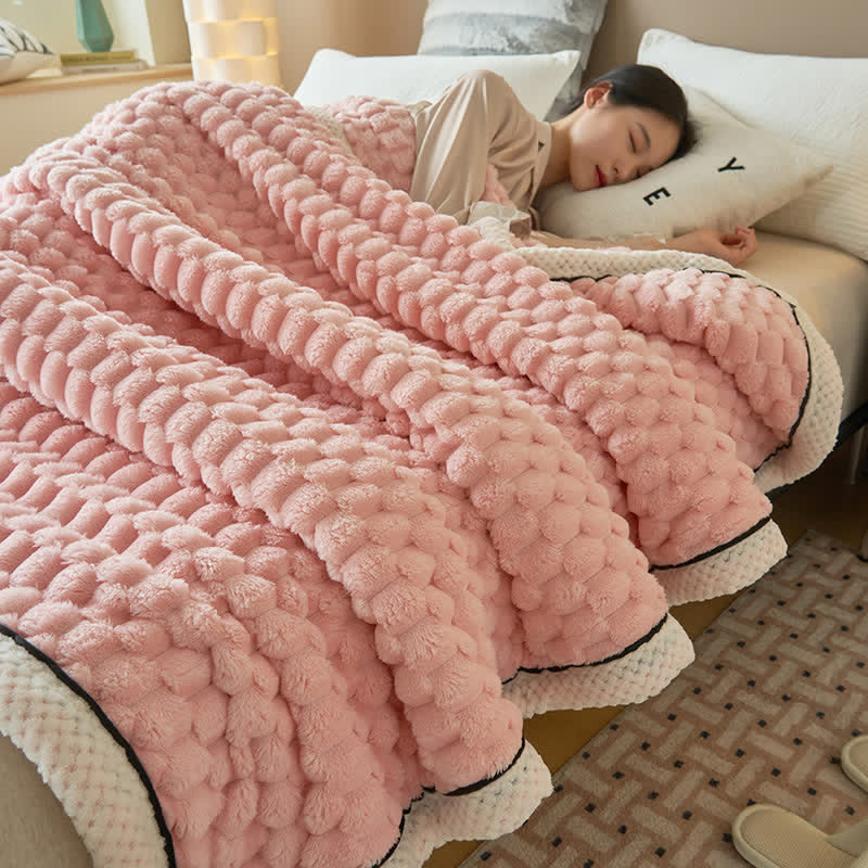 Dikke Coral Fleece Deken - Ultiem Zachte Warmte & Luxe Comfort-Home & Garden-DeWoonVallei-Roze-Dubbel-DeWoonVallei