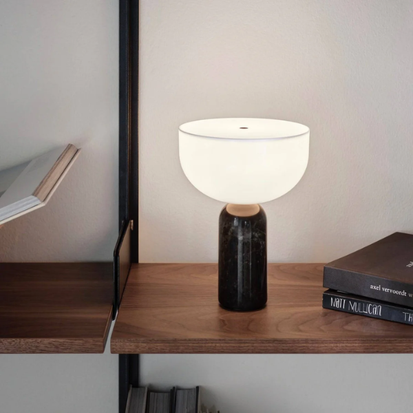 Draagbare Marmeren Tafellamp Sculpturaal Ontwerp met Draadloos Sfeerverlichting-Table Lamps-DeWoonVallei-DeWoonVallei