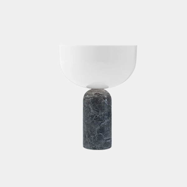 Draagbare Marmeren Tafellamp Sculpturaal Ontwerp met Draadloos Sfeerverlichting-Table Lamps-DeWoonVallei-Grijs-DeWoonVallei