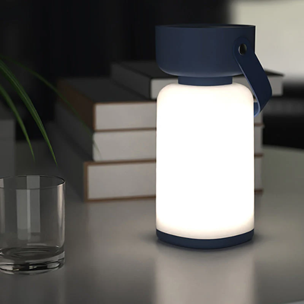 Draagbare Waterdichte LED Tafellamp Modern Cylinder Design voor Buiten-Table Lamps-DeWoonVallei-Blauw-Oneindig dimbaar-5V-DeWoonVallei