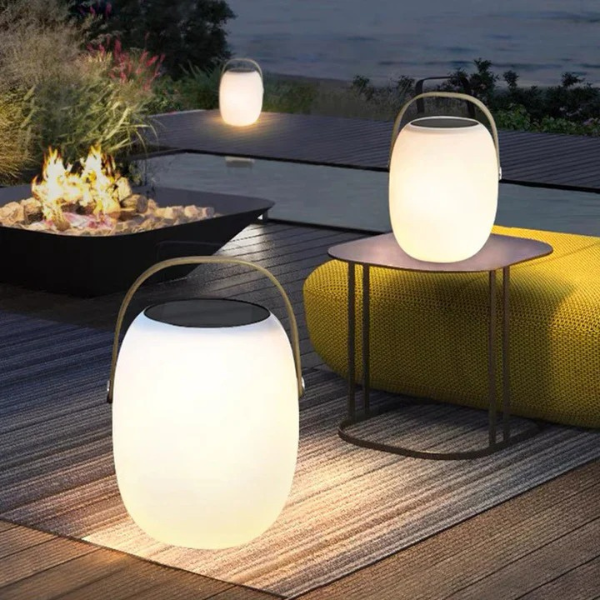 Draagbare Zonne Basket LED Buitenlamp Modern Waterdicht Ontwerp voor Gezellige Sfeer-Table Lamps-DeWoonVallei-DeWoonVallei