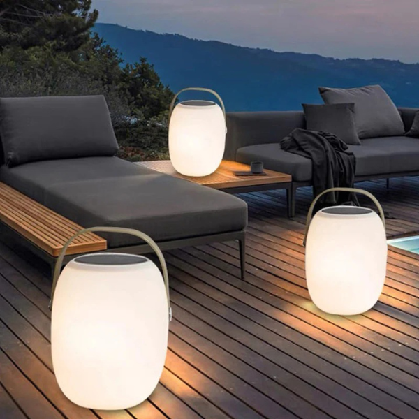 Draagbare Zonne Basket LED Buitenlamp Modern Waterdicht Ontwerp voor Gezellige Sfeer-Table Lamps-DeWoonVallei-DeWoonVallei
