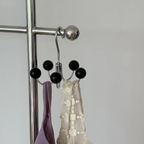 Draaiende Houten Bol Haak 5 Kleuren, Ruimtebesparend & Stijlvol-Hanger-DeWoonVallei-Zwart-DeWoonVallei