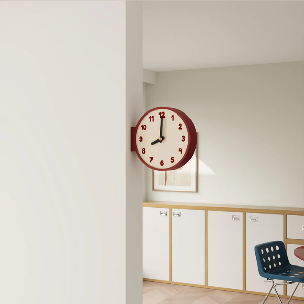 Dubbele Hoekwandklok Minimalistisch Retro Design voor Huisdecoratie-Clocks-DeWoonVallei-Cijfers-DeWoonVallei