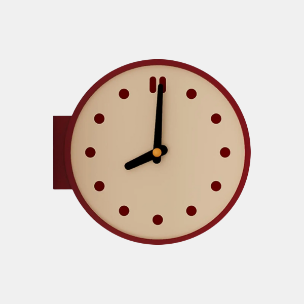 Dubbele Hoekwandklok Minimalistisch Retro Design voor Huisdecoratie-Clocks-DeWoonVallei-Stippen-DeWoonVallei