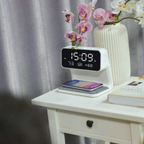 Duidelijke LCD-wekker met dimbare LED en draadloze oplader-Alarm Clocks-DeWoonVallei-DeWoonVallei
