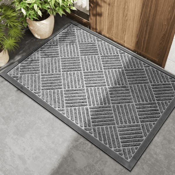 Duurzaam Anti-Slip Multifunctioneel Mat met Stijlvol Diamantpatroon voor Veiligheid en Elegantie-Floor Mats-DeWoonVallei-Donkergrijs-DeWoonVallei