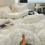 Elegant Seersucker Beddengoedset Zacht, Ademend en Kreukvrij Luxe voor een Verfrissende Nachtrust-Bedding-DeWoonVallei-DeWoonVallei