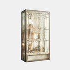 Elegante Glazen Sieraden Displaykast met Zilveren Kantdecor Organizer-Jewelry box-DeWoonVallei-Zilver-DeWoonVallei