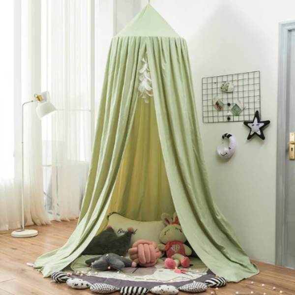 Elegante Hangende Bedhemel Zachte Decoratieve Tent voor de Kinderkamer-Bed Canopy-DeWoonVallei-Boonengroen-DeWoonVallei