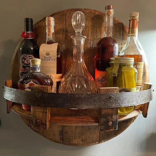 Elegante Houten Drankdisplay voor Stijlvolle Wijn en Flessen-Home & Decor-DeWoonVallei-DeWoonVallei