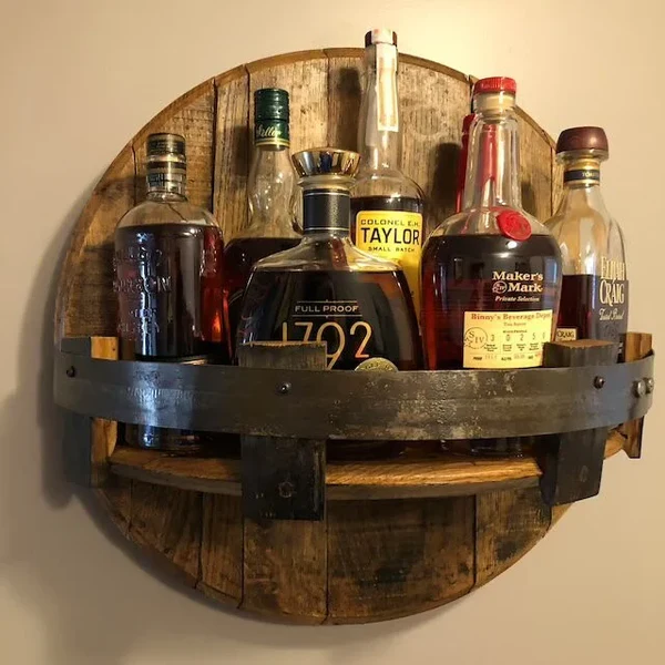 Elegante Houten Drankdisplay voor Stijlvolle Wijn en Flessen-Home & Decor-DeWoonVallei-DeWoonVallei