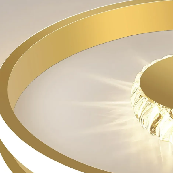 Elegante Kristallen Plafondlamp Gouden Afwerking met LED Verlichting-Ceiling Lamp-DeWoonVallei-DeWoonVallei