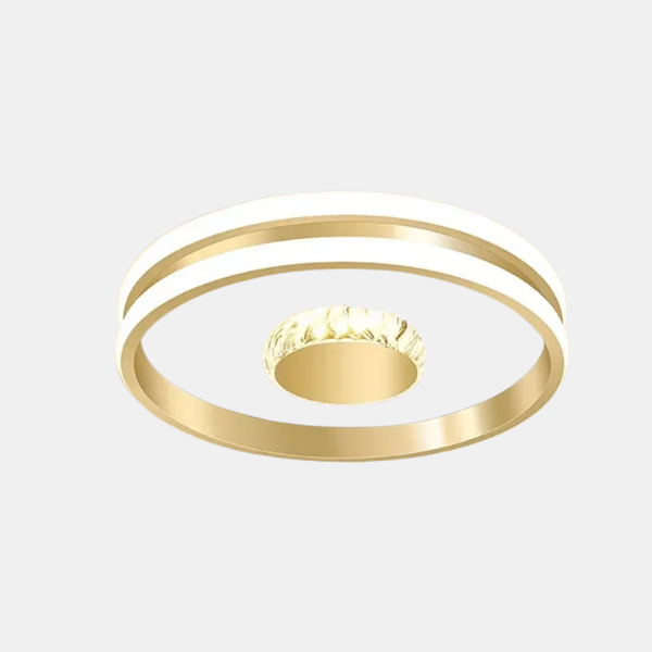 Elegante Kristallen Plafondlamp Gouden Afwerking met LED Verlichting-Ceiling Lamp-DeWoonVallei-Goud-Rond (B26 x H6 cm)-Wit Licht-DeWoonVallei