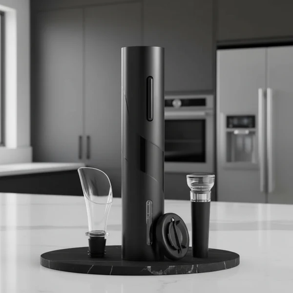 Elektrische Wijnopener Set Slim Touch Belucht Bewaart-Wine Openers-DeWoonVallei-DeWoonVallei