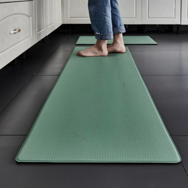 Ergonomische Comfort Keukenmat Zachte Ondersteuning en Antislip Ontwerp voor Pijnvrij Koken-Indoor Mats-DeWoonVallei-Groen-45X75Cm-DeWoonVallei