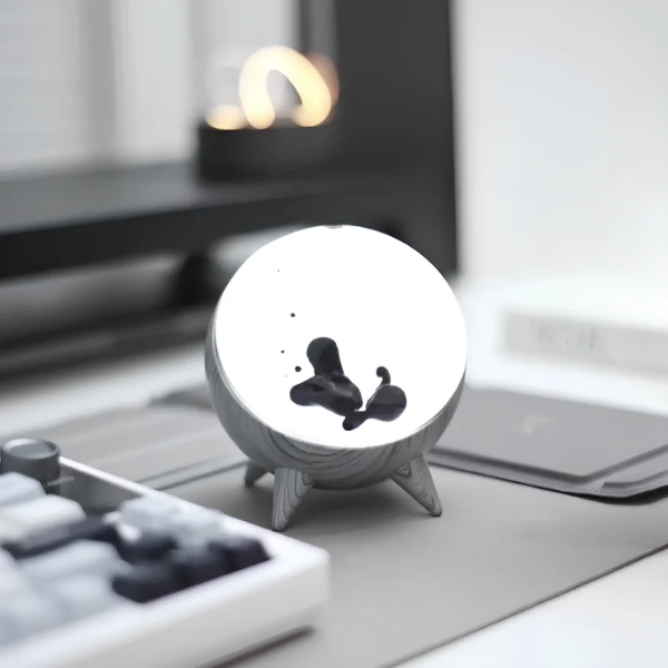 Ferrofluïd Muzieklamp met Ritmisch Licht Hypnotiserende Visuele Ambiance-Decor-DeWoonVallei-Houtgrijs-DeWoonVallei