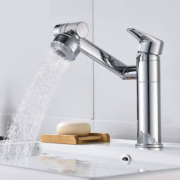 Flexibele 360° Kraan met Verstelbare Sprayfunctie voor Dagelijks Gemak-Kitchen-DeWoonVallei-Zilver-DeWoonVallei