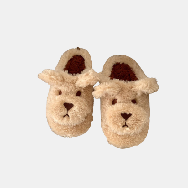 Fluffy Dierenpantoffels Zachte Pluche Comfort voor Alle Leeftijden-DeWoonVallei-Bruine beer-36-37-DeWoonVallei