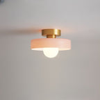 Franse Bauhaus Plafondlamp – Modernistische Elegantie met Warm Licht en Tijdloos Ontwerp-DeWoonVallei-Goud/Roze-DeWoonVallei