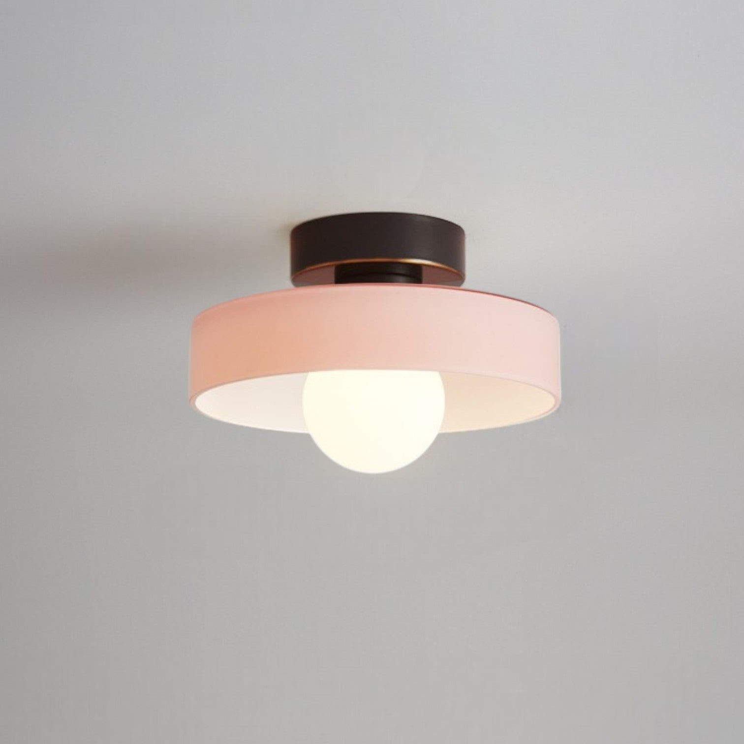 Franse Bauhaus Plafondlamp – Modernistische Elegantie met Warm Licht en Tijdloos Ontwerp-DeWoonVallei-Zwart/Roze-DeWoonVallei
