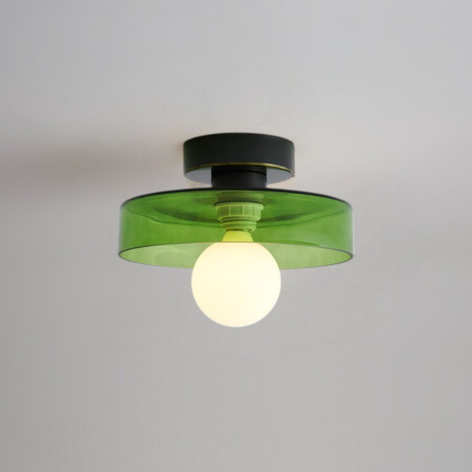Franse Bauhaus Plafondlamp – Modernistische Elegantie met Warm Licht en Tijdloos Ontwerp-DeWoonVallei-Zwart/groen-DeWoonVallei