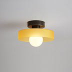 Franse Bauhaus Plafondlamp – Modernistische Elegantie met Warm Licht en Tijdloos Ontwerp-DeWoonVallei-Zwart/oranje-DeWoonVallei
