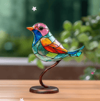 Gebrandschilderd Vogel Ornament – Handgemaakt Design & Kleurrijke Woondecoratie-Home & Garden-DeWoonVallei-zelfvertrouwen (1 vogel)-DeWoonVallei