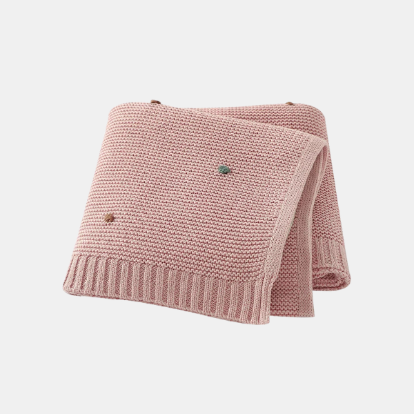 Gebreid Katoenen Baby Inbakerdoek met Kleurrijke Knopjes voor Zachte Comfort-Baby & Children-DeWoonVallei-DeWoonVallei