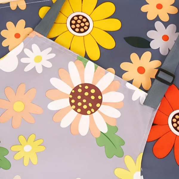Gecoate Katoenen Schort Bloemenprint Verstelbaar Waterafstotend Praktisch-Kitchen Accessories-DeWoonVallei-DeWoonVallei