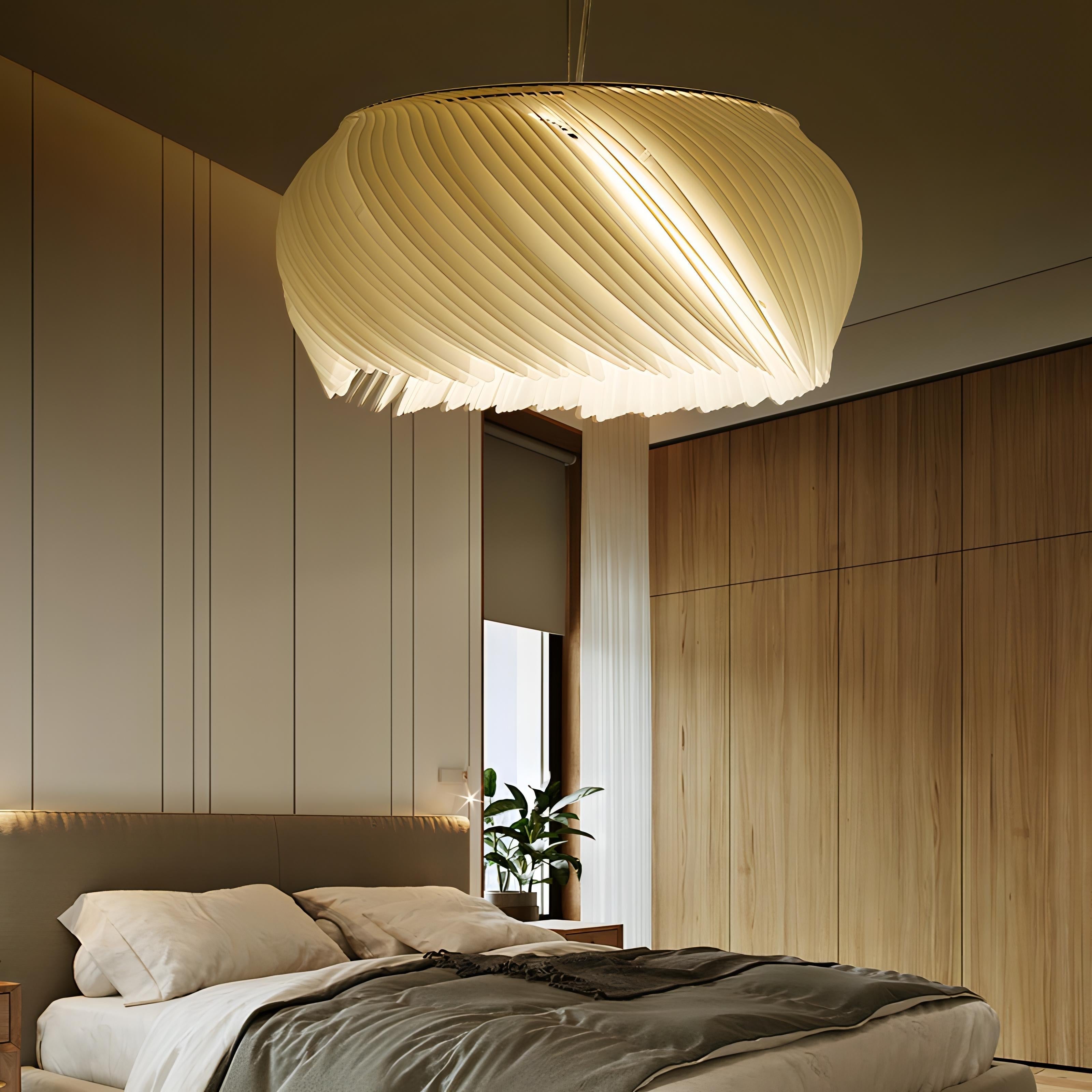 Gedraaide Veer Acryl Hanglamp Moderne Elegant voor Elke Kamer-Hanging Lamp-DeWoonVallei-DeWoonVallei