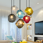 Gekleurde Glas Rock Hanglamp Plafondlamp Stijlvol Ontwerp met Warme Sfeer-Hanging Lamp-DeWoonVallei-DeWoonVallei