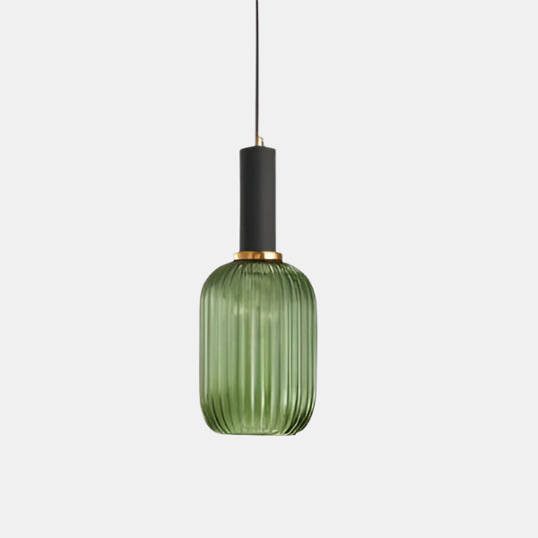 Gekleurde Glazen Hanglamp met Vintage Ontwerp en Sfeervolle Gloed-Pendant Lamp-DeWoonVallei-DeWoonVallei