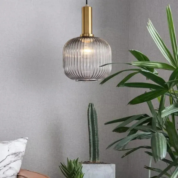 Gekleurde Glazen Hanglamp met Vintage Ontwerp en Sfeervolle Gloed-Pendant Lamp-DeWoonVallei-DeWoonVallei