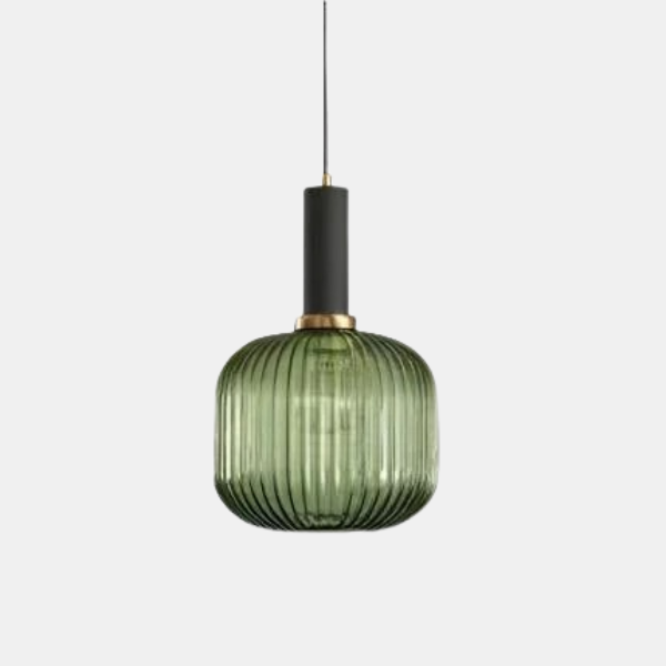 Gekleurde Glazen Hanglamp met Vintage Ontwerp en Sfeervolle Gloed-Pendant Lamp-DeWoonVallei-DeWoonVallei