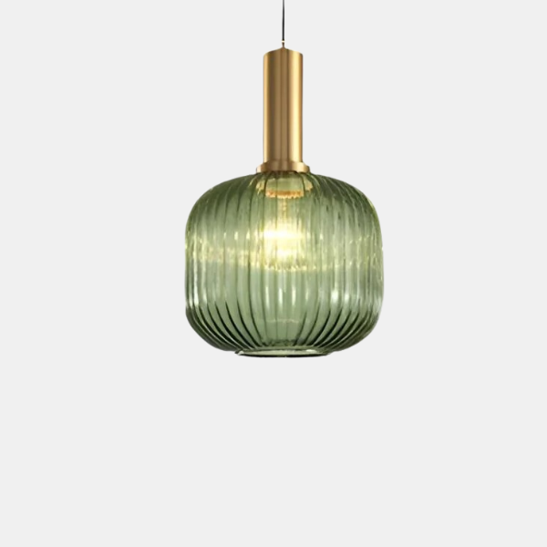 Gekleurde Glazen Hanglamp met Vintage Ontwerp en Sfeervolle Gloed-Pendant Lamp-DeWoonVallei-DeWoonVallei