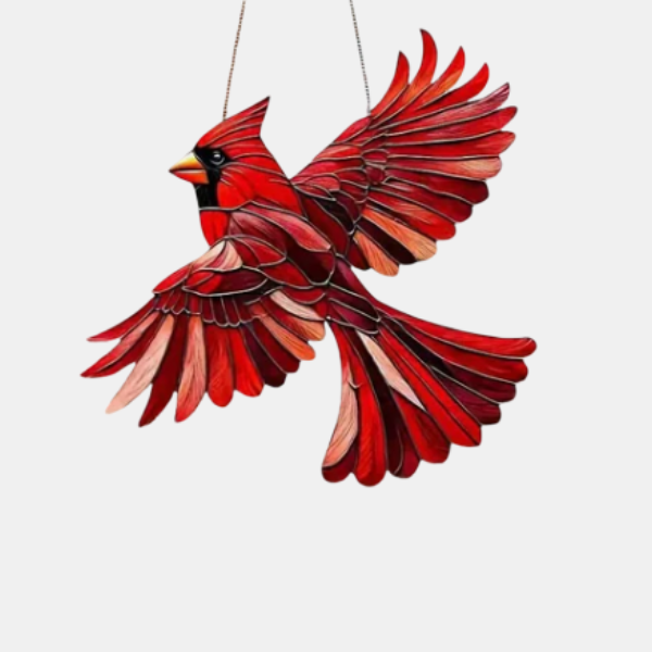 Gekleurde Spirit Birds Suncatcher van Glas – Raamdecoratie voor Huis & Cadeau-Decoration-DeWoonVallei-Cardinal-DeWoonVallei