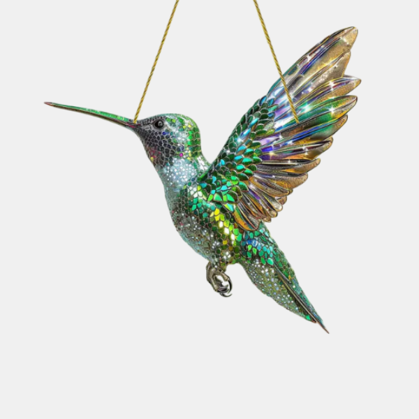Gekleurde Spirit Birds Suncatcher van Glas – Raamdecoratie voor Huis & Cadeau-Decoration-DeWoonVallei-Hummingbird-2-DeWoonVallei