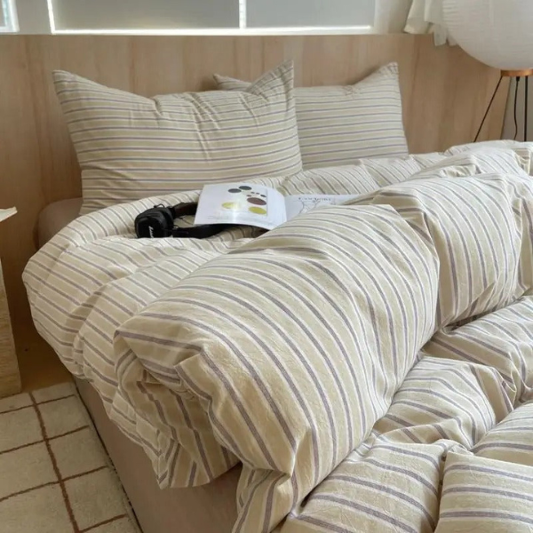 Geometrisch Katoenen Dekbedovertrek Set Zacht Ademend Comfort voor Slaapkamer-Bedding-DeWoonVallei-Koningin 200x220 cm-B-DeWoonVallei