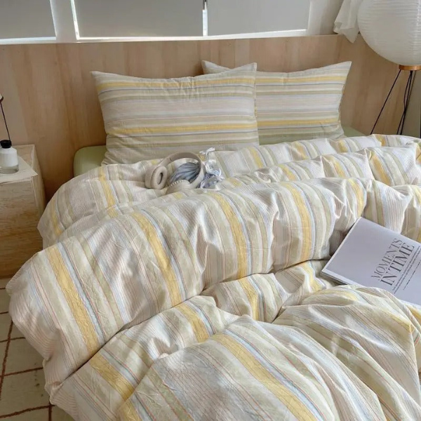Geometrisch Katoenen Dekbedovertrek Set Zacht Ademend Comfort voor Slaapkamer-Bedding-DeWoonVallei-Koningin 200x220 cm-E-DeWoonVallei