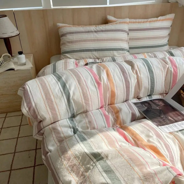 Geometrisch Katoenen Dekbedovertrek Set Zacht Ademend Comfort voor Slaapkamer-Bedding-DeWoonVallei-Koningin 200x220 cm-L-DeWoonVallei