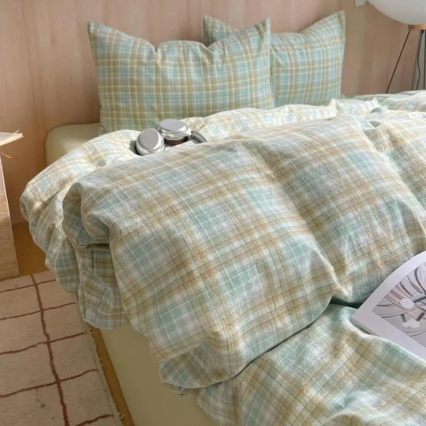 Geometrisch Katoenen Dekbedovertrek Set Zacht Ademend Comfort voor Slaapkamer-Bedding-DeWoonVallei-Koningin 200x220 cm-O-DeWoonVallei