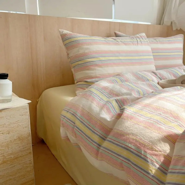 Geometrisch Katoenen Dekbedovertrek Set Zacht Ademend Comfort voor Slaapkamer-Bedding-DeWoonVallei-Koningin 200x220 cm-S-DeWoonVallei